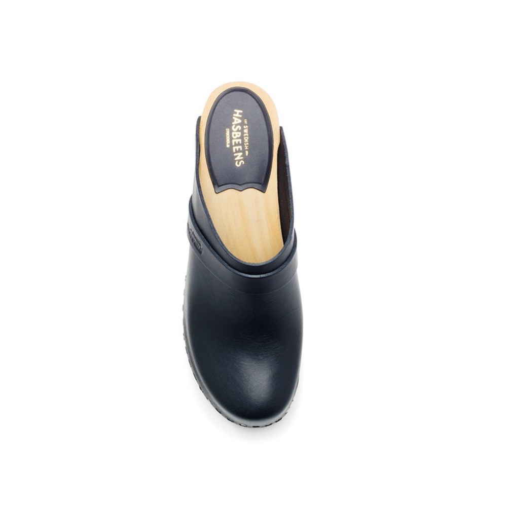 Mint Swedish Hasbeens Classic Slip In Black Clog Women’s Sz 38 US 8 - Picture 5 of 16